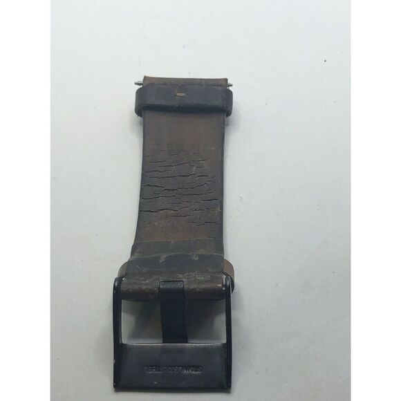 Diesel Watch Parts Half Band 2 Piece Leather Brown 22mm PY197 - Picture 3 of 9